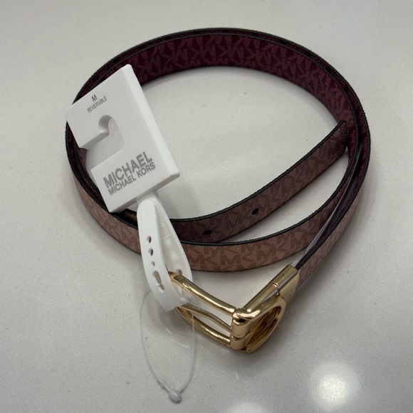Michael Kors Pink and Burgundy REVERSIBLE Women\'s Belt M NWT main image 9
